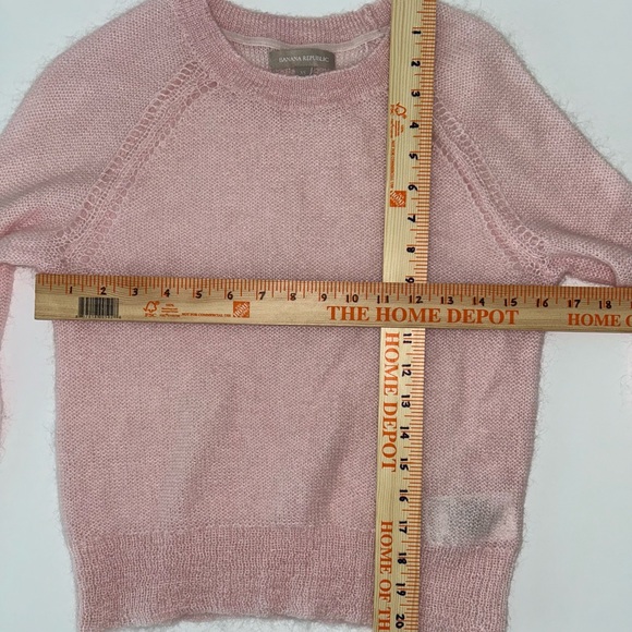 Banana Republic mohair/wool baby‎ crewneck pink sweater sz XS - Picture 6 of 6